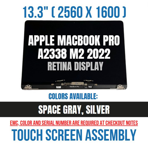 Screen Replacement Mac14 7 MacBook Pro 13" M2 2022 A2338 EMC 8162 MNEH3 MNEJ3