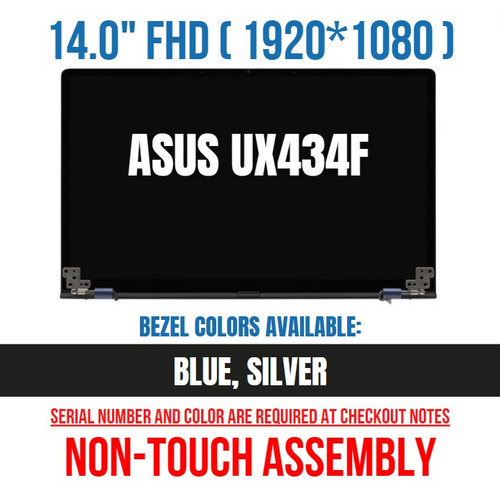 Blue 14" Asus Zenbook 14 UX434F LCD Replacement Non Touch Screen 1920x1080