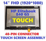 L30424-001 HP ELITEBOOK 840 G5 LCD Display Screen PANEL Bezel Touch Screen Privacy