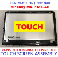 Touch LCD Screen REPLACEMENT HP Hewlett Packard Envy M6-P113DX M6-P114DX M6-P013DX M6-P014DX Digitizer LED Display Assembly Bezel 15.6" HD 1366x768