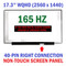 17.3" 165hz Led Lcd Screen Ne173qhm-ny5 2560x1440 Edp 40 Pin Qhd Ips Rgb