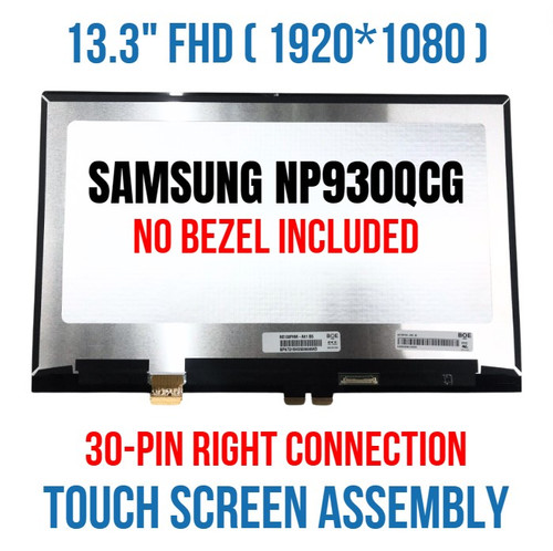 13.3" LCD Screen NE133FHM-A61 Touch Assembly Samsung NP930QCG 1920x1080 FHD