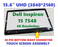 DELL Inspiron 15 7548 4K 3840X2160 UHD LCD LED Display Touch Screen Assembly