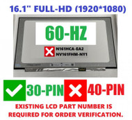 16.1" M54732-001 NV161FHM-N41 V3.0 LED LCD Non Touch Screen Display Panel FHD