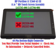 L43786-001 Hp Probook X360 G3 Ee 11.6" Hd Sva Glossy Lcd Touch Screen
