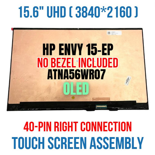 ATNA56WR07-102 15.6" OLED Laptop Screen Digitizer Assembly HP 15-EP 15-ep0190nd L86331-AA0 Without Frame 3840x2160