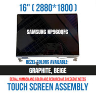 Samsung Galaxy Book 3 Pro 360 NP960QFG 2880x1880 Silver 16" Top Assembly