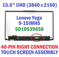 4K UHD Lenovo Ideapad Yoga 9-15IMH5 LCD Display Touch Screen Assembly 40 Pin