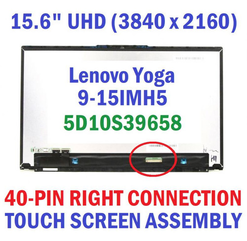 4K UHD Lenovo Ideapad Yoga 9-15IMH5 LCD Display Touch Screen Assembly 40 Pin