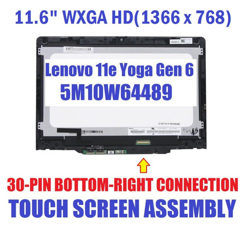 FRU 5M10W64486 Lenovo Thinkpad 11e Yoga Gen 6 Touch Bezel LCD Screen LED