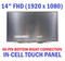 FHD LCD Display Touch Screen N140HCR-GL2 Lenovo ThinkPad T14 Gen 2 20W0 20W1