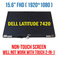 Genuine Dell Latitude 7420 14" Complete Screen Assembly Fhd W0r36
