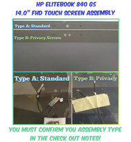 HP ZBOOK 14U G5 Touch LCD Screen Complete Assembly Display
