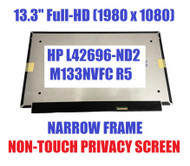 HP L42696-ND2 Privacy Screen M133NVFC R5 13.3" Laptop Screen Full HD