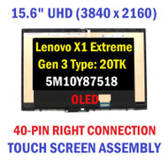 5M10Y87518 Lenovo X1 Extreme Gen 3 Type 20TK 15.6" UHD OLED Touch Screen Assembly Display LCD LED Monitor Panel