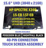 HP M16385-001 LCD Hinge Up 15.6" UHD AR TS Night Fall Black T Replacement Laptop LCD LED Screen Display Monitor