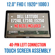 12.5" Dell Latitude E7250 LCD Screen Touch Digitizer Assembly LP125WF1-SPG1 FHD No Bezel