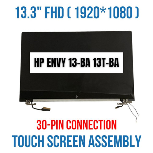 HP LCD Display Panel 13.3" Bezel FHD 400 Natural Silver Touch Screen L96787-001 Replacement Screen