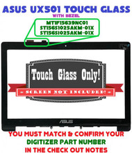 15.6" Touch Screen Bezel ASUS UX501 UX501J UX501V UX501VW-DS71T Series 48BK5LBJN70 Display LCD not Included