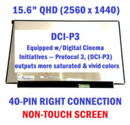 Replacement Screen 15.6" NE156QHM-NY1 165Hz QHD 2560X1440 LCD 40 Pin Display Panel Non Touch