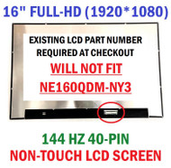 16" FHD 1920x1200 144hz 40 Pin LCD Screen Replacement LED Display NV160WUM-NX1 GU603HE-211.ZM16 Notebook Non Touch