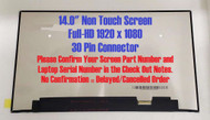 Replacement 14.0" B140HAN04.D 1920X1080 30 Pin 60Hz IPS LED LCD Screen Display Replacement Panel