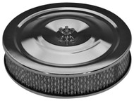Air Cleaner Kit; Chrome; 9 Inch Diameter