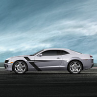 Custom Graphics - Pointed Angle Stripe Vinyl Wrap by Original Wraps, Matte Black