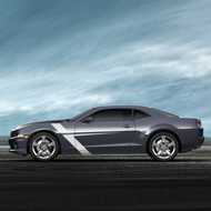 Custom Graphics - Pointed Angle Stripe Vinyl Wrap by Original Wraps, Gloss White