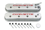 LS Polished Aluminum Valve Covers - Red