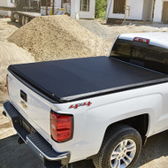 Tonneau Cover - Soft Folding - Black Tri-Fold, 8' Long Box