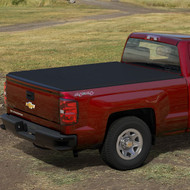 Tonneau Cover - Soft Roll-Up - Black with Embossed Bowtie Logo, Crew Cab, 5'8" Short Box