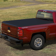 Tonneau Cover - Soft Roll-Up - Black with Embossed Bowtie Logo, 6'6" Standard Box