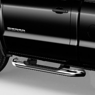 Assist Steps - 4-Inch Round, Chrome, For Use on Crew Cab Models with Gas Engine (LV3, L83, and L86)