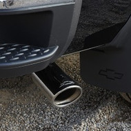 Exhaust Tip - Bowtie Logo, Dual Wall, Angle Cut, Highly Polished