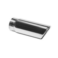 Exhaust Tip - No Logo, Dual Wall, Angle Cut, Highly Polished for 6.0L (LC8, L96) or 6.2L (L86) Engines