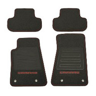 Floor Mats - Front and Rear Premium All Weather - Premium - Black Carpet, Mojave Camaro Logo, Mojave Edging