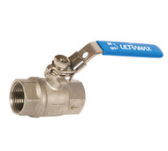 Ball Valve 2-Piece Stainless Steel Self-Venting Lockable - 1/4"