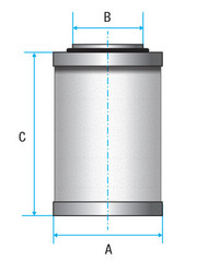 Vacuum Separators Elements (Alternative to suite Becker/Vacuum) 6540100 / BE0654100MF