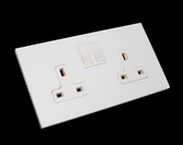 MAURO COVER PLATE - 2 SOCKET OUTLETS 13A + SWITCHES