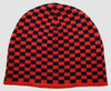 Check S black-red mix beanie