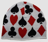 Poker white mix beanie