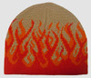 Fire H beige-red mix beanie