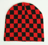 Check L black-red mix beanie