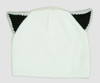 Cat ears white-black mix beanie