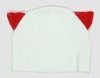Cat ears white-red mix beanie