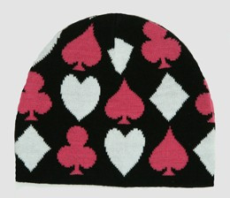 Poker pink mix beanie