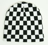 Check L black-white mix beanie