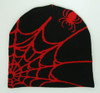 Spiderweb black-red mix beanie