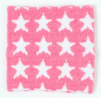 Stars pink-white sweat band accessory